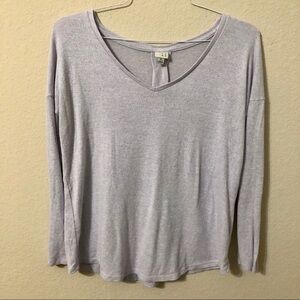 A New Day Top Long Sleeve V-Neck Lilac Lavender